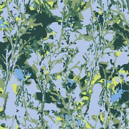 Green and lilac foliage pattern